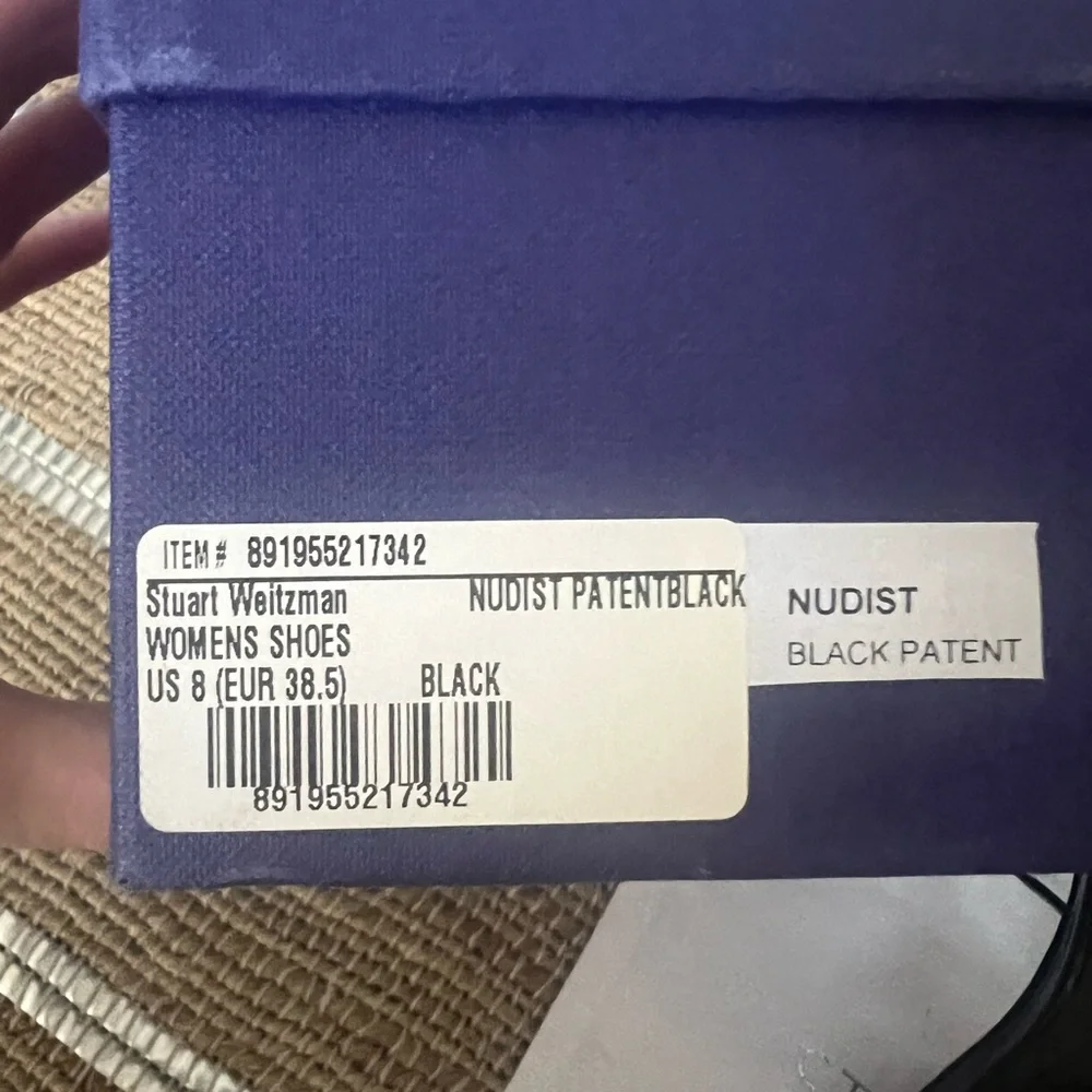 Stuart Weitzman Nudist Black Patent Heel - Picture 7 of 7